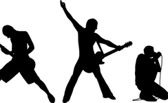 illustrasjon musikanter rock