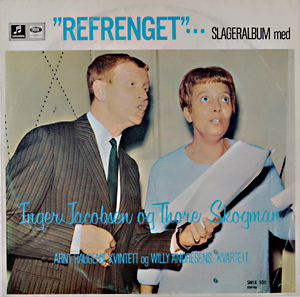 I årene 1966–77 ga Inger Jacobsen ut fire populære ''Refrenget''-plater sammen med Thore Skogman